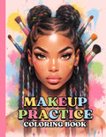 Libro de Colorear de Prácticas de Maquillaje para Mujeres Negras: 50 Fichas de Rostros para Maquilladores y Principiantes | Regalo para Adultos y Adolescentes