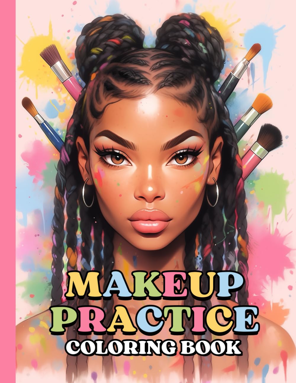 Libro de Colorear de Prácticas de Maquillaje para Mujeres Negras: 50 Fichas de Rostros para Maquilladores y Principiantes | Regalo para Adultos y Adolescentes
