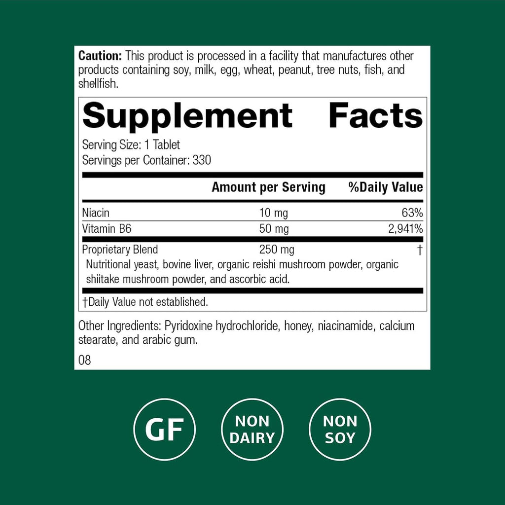 Standard Process B6-Niacinamida, 330 comprimidos