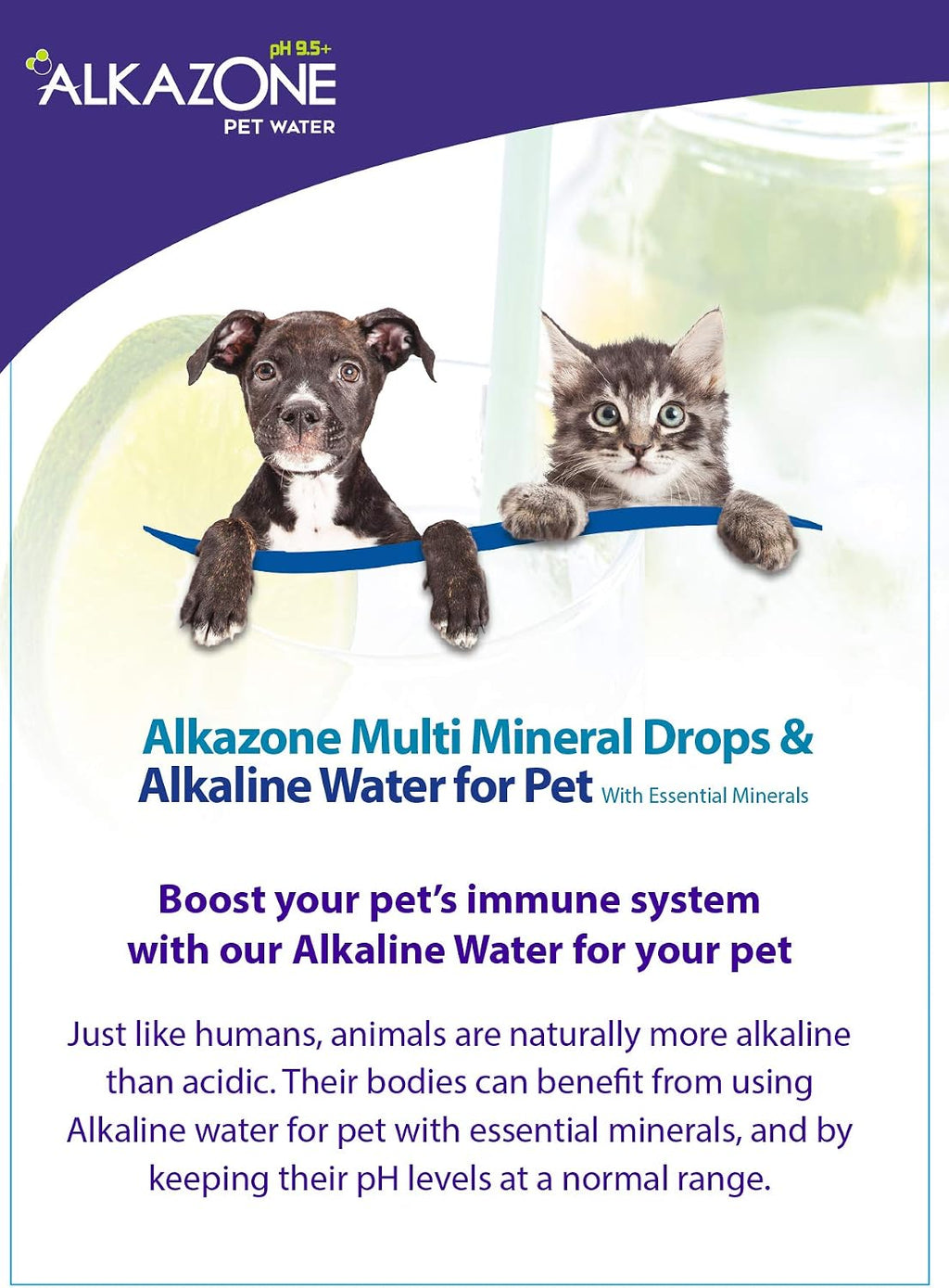 Alkazone Gotas Multimineral Alcalinas para Perros y Gatos - Sin Sabor - 120 Dosis