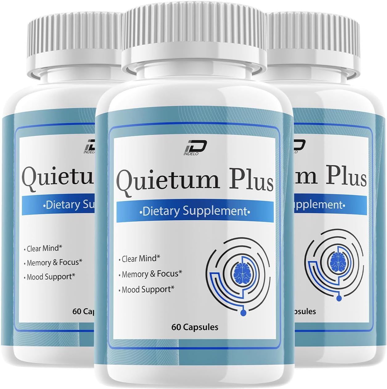 Quietum Plus Cápsulas para el Cerebro – Fórmula Natural de Máxima Potencia para Memoria y Concentración (3 Pack – 180 Cápsulas)