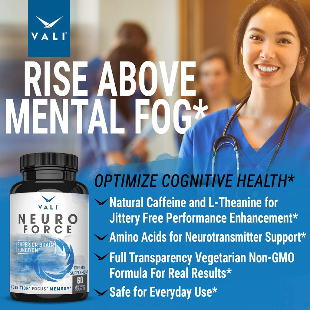 VALI Neuro Force Brain Booster - 60 Cápsulas Vegetales