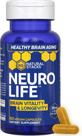 NeuroLife Suplemento de Longevidad - 500mg Taurina y 400mg Berberina - MitoPrime L-Ergotioneína - Apoyo Cognitivo - 60 Cápsulas