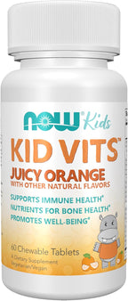 Now Kids Supplements, Kid Vits Multivitamínico, Sabor Naranja Jugoso, 60 Comprimidos Masticables