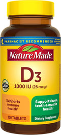 Nature Made Vitamina D3 1000 UI (25 mcg) - 100 Comprimidos