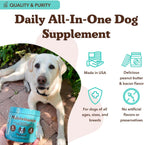 Natural Dog Company Multivitamínico 25 en 1 para Perros – Masticables Blandos Formulados por Veterinarios, 180 unidades