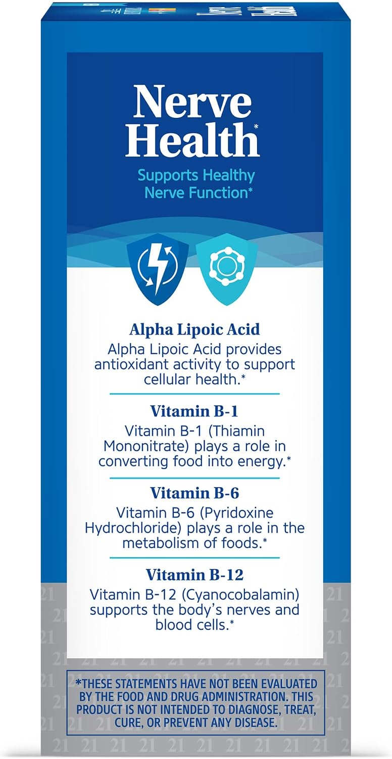 21st Century Nerve Health - Ácido Alfa Lipoico 300mg y Vitaminas B (30 comprimidos)