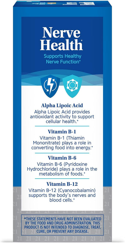 21st Century Nerve Health - Ácido Alfa Lipoico 300mg y Vitaminas B (30 comprimidos)