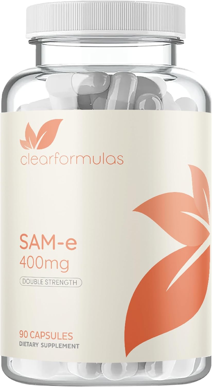 Clear Formulas Bioactive SAM-e 400mg - Suplemento de SAM-e bioactivo para hígado y estado de ánimo - 90 cápsulas