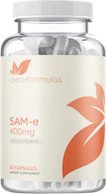 Clear Formulas Bioactive SAM-e 400mg - Suplemento de SAM-e bioactivo para hígado y estado de ánimo - 90 cápsulas