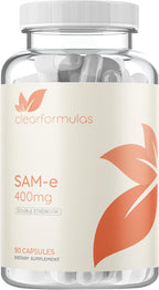 Clear Formulas Bioactive SAM-e 400mg - Suplemento de SAM-e bioactivo para hígado y estado de ánimo - 90 cápsulas