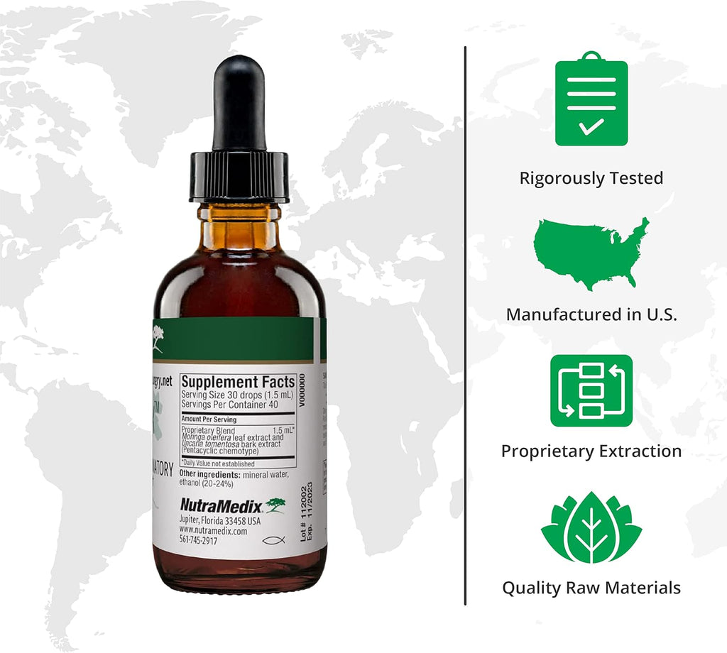 NutraMedix VitalMedix - Extracto de Uña de Gato y Moringa - 2 oz (60 ml)