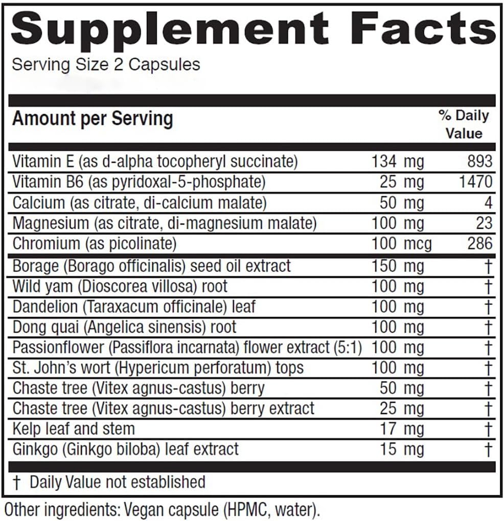 Vitanica Women's Phase I, Apoyo Premenstrual, Vegano, 60 Cápsulas