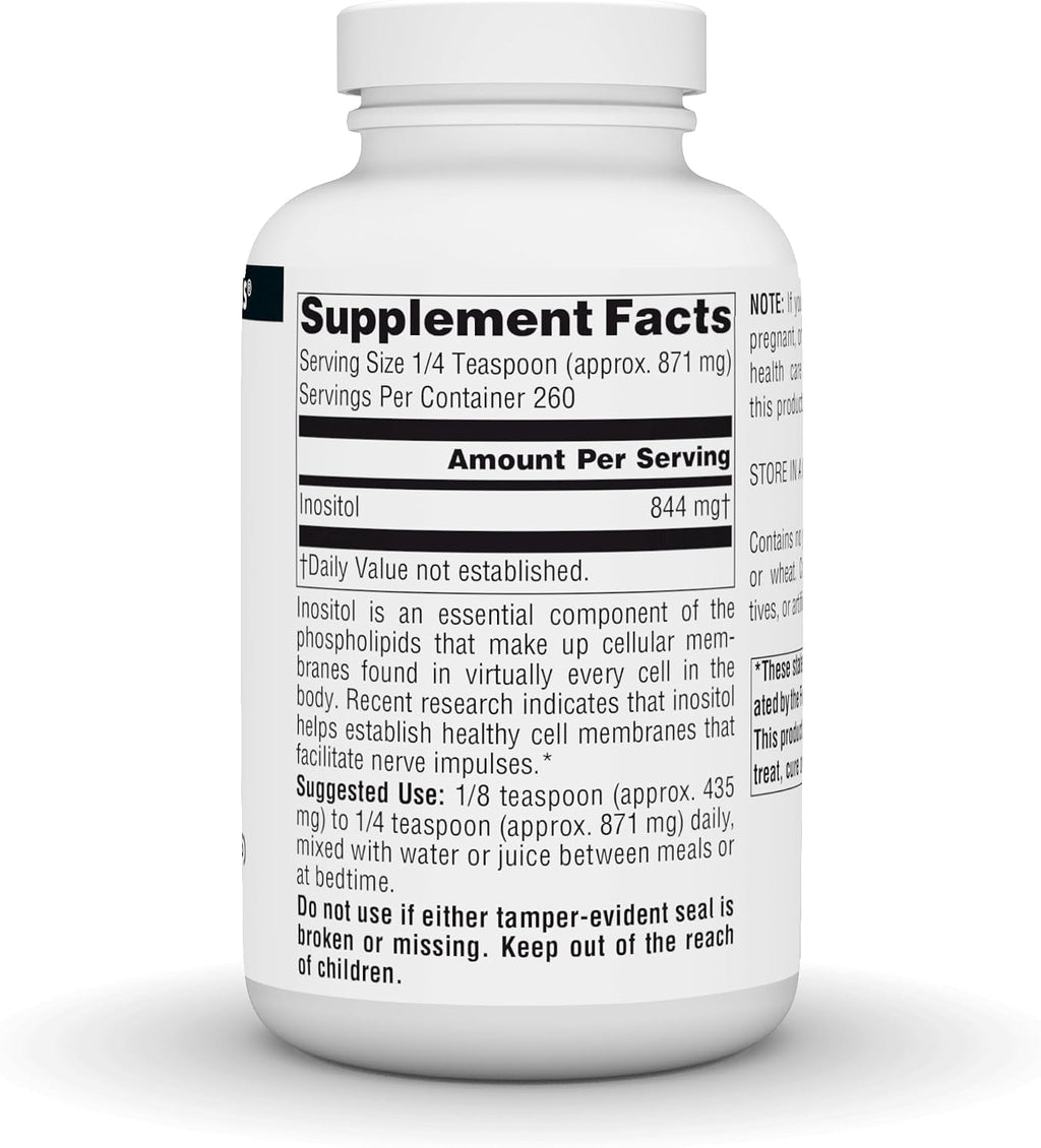 Source Naturals Inositol Puro en Polvo - 227 g (8 oz) - Suplemento Alimenticio