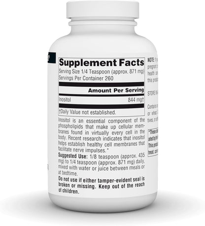 Source Naturals Inositol Puro en Polvo - 227 g (8 oz) - Complemento Alimenticio – Image 2