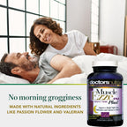 Doctors Nutra Nutraceuticals Muscle Ezze PM Plus Night Time Cápsulas - Pack de 3 con Melatonina, Valeriana, Manzanilla y Melisa