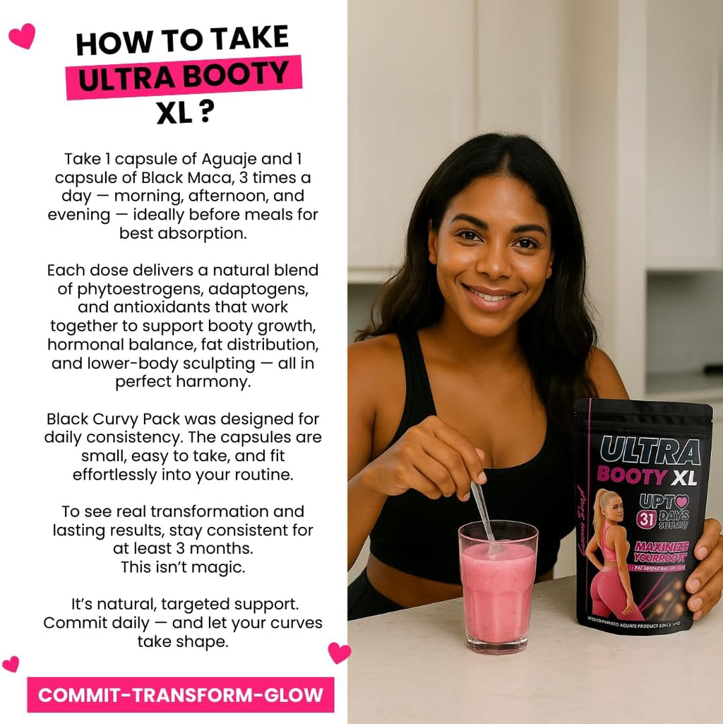Curvy Fruit Ultra Booty Powder – Aguaje y Maca Negra para Volumen de Glúteos