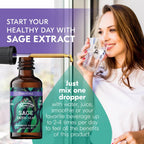 Extracto de Salvia Orgánico – Salvia officinalis – Sin Alcohol – 2 oz