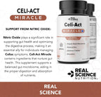 Real Science Celi-Act – Complemento para la Salud Digestiva con Vinitrox y GABA, 60 Cápsulas