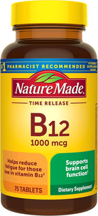 Nature Made Vitamina B12 1000 mcg, Comprimidos de Liberación Prolongada, 160 Comprimidos