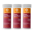 Amazing Grass Comprimidos Efervescentes Energéticos: Greens con Cafeína de Té Verde, Antioxidantes, Sabor Tropical, 10 Comprimidos (Paquete de 3)