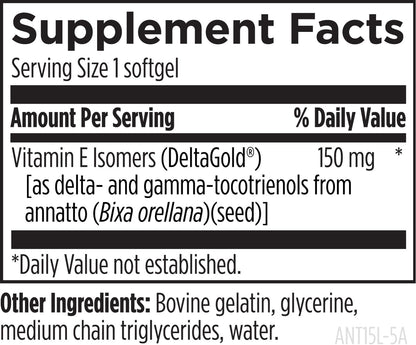 Designs for Health Annatto-E 150 mg Tocotrienoles - Complejo de Vitamina E con Delta y Gamma Tocotrienoles - Apoyo – Image 5
