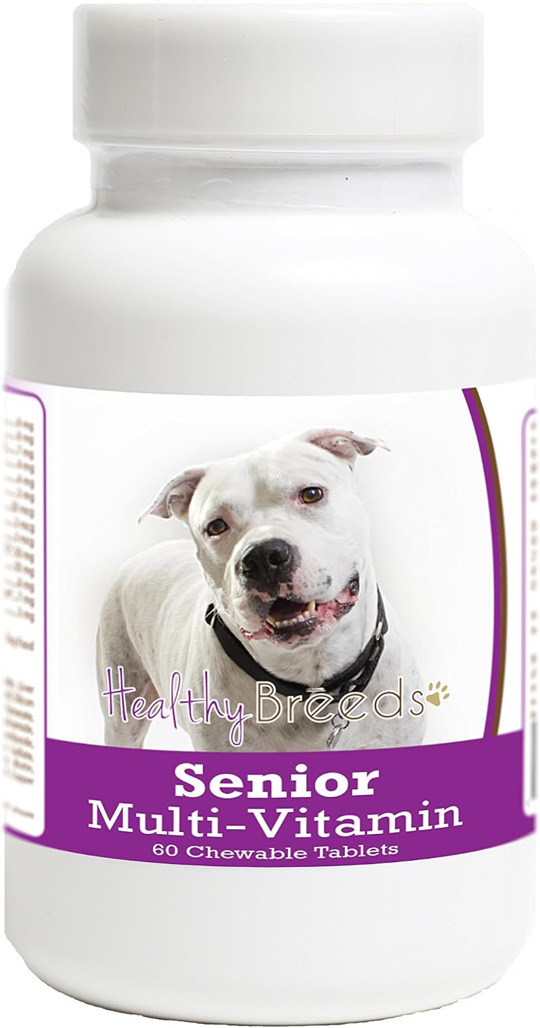 Healthy Breeds Multivitamínico para Perros Senior Pit Bull 60 Comprimidos