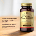 Vitamina E 670 mg (1000 UI) - Solgar 100 Cápsulas Blandas Veganas