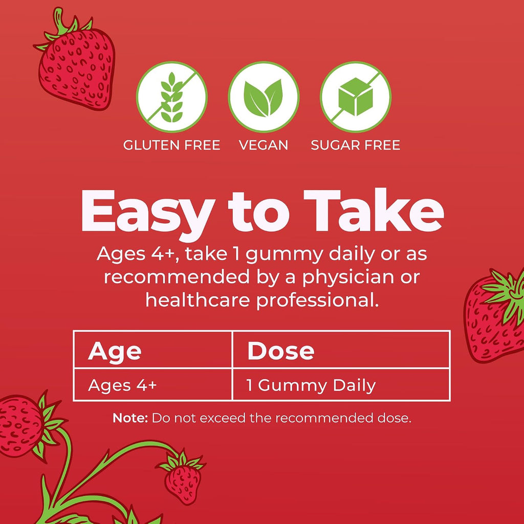MARYRUTH'S Organic Vitamin D3 + B12 Gummies for Ages 4+ | Bone Health | Immune Support | Energy Metabolism | Cognitive Function | Vegan | Non-GMO | Gluten Free | 60 Servings | 2 Month Supply