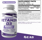 EAS Vitamina D3 2000 UI | Salud ósea, muscular e inmunidad | Cyclosome Technology | 100 comprimidos
