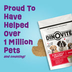 Dinovite Probióticos para Perros - Complemento en Polvo para Perros Medianos (18-45 lb) - Salud Digestiva y Piel con Omega-3, 30 Dosis