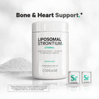 Codeage Liposomal Strontium - Estroncio Citrato, Vitamina K2 MK-7, 90 Cápsulas