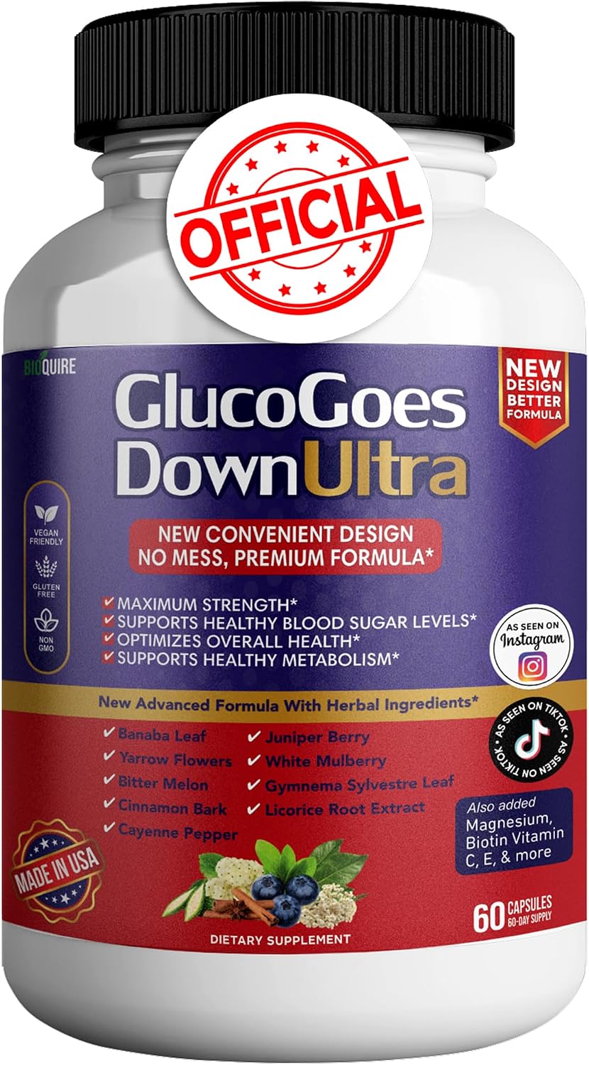 Gluco Goes Down Ultra Suplemento Alimenticio, 60 Cápsulas
