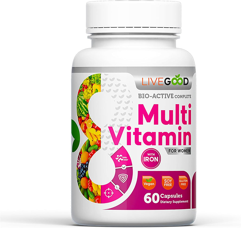 LIVEGOOD Bio-Active Complete Multivitamínico para Mujeres con Hierro