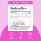 Hertime PMS - Apoya un Ciclo Menstrual Saludable - con Minerales, Raíz de Peonía, Ginseng Siberiano - Sin Azúcar - 15 Sobres - Limonada de Frambuesa