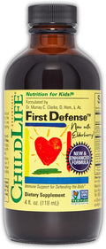 CHILDLIFE ESSENTIALS First Defense - Jarabe de Defensas para Niños, Bebés 6+ Meses, con Saúco y Zinc, 118 ml