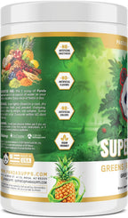 Panda Superfood Greens: Mezcla Natural de Superalimentos con Probióticos y Adaptógenos (Piña, 13.76 oz)