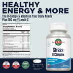 KAL Stress B Complex - Complejo B con Vitaminas B12, B6 y Ácido Fólico, 100 Comprimidos