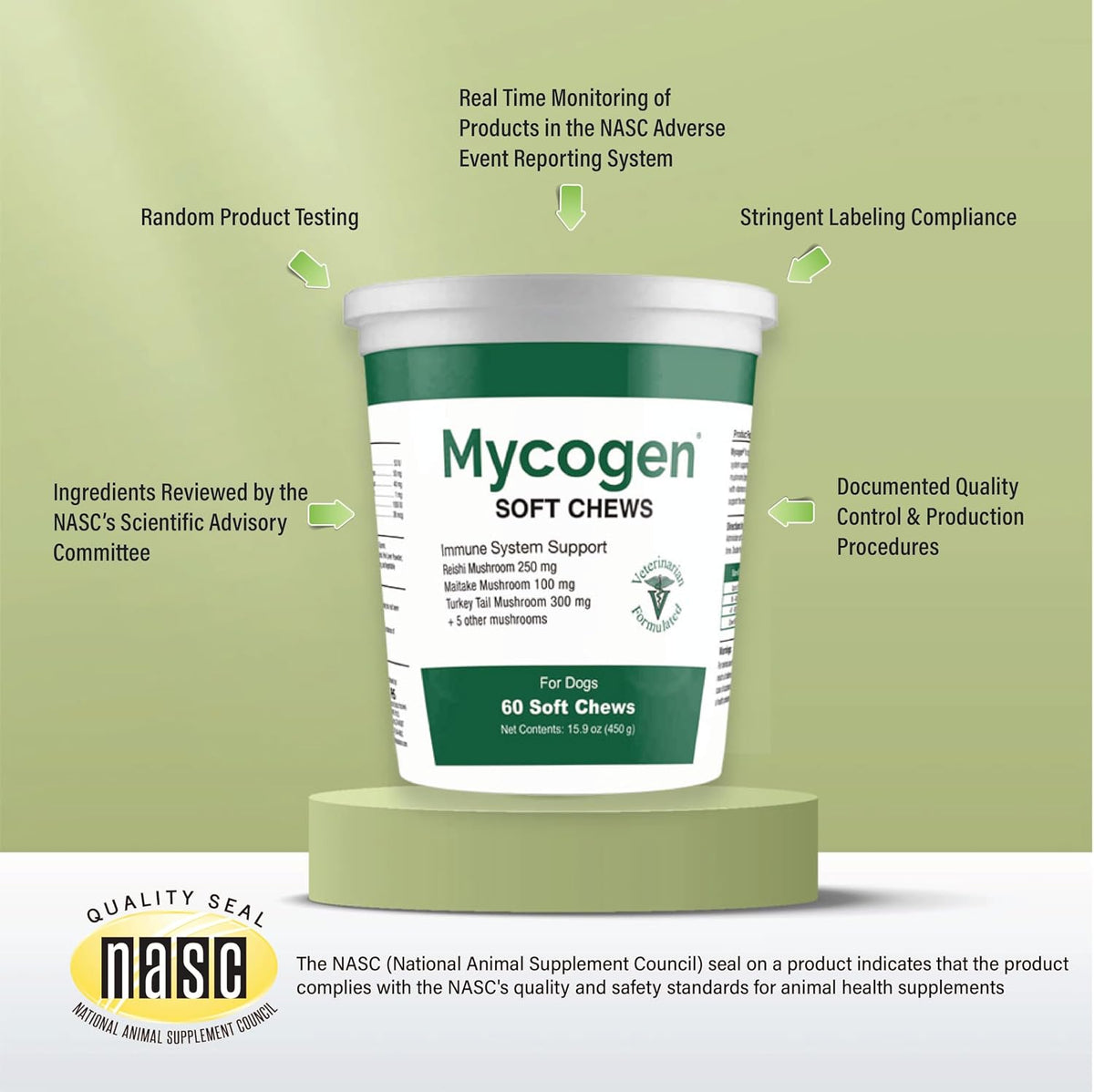 Mycogen Soft Chew para Perros - Mezcla de 8 – Reishi: Tradicionalmente utilizado para apoyar la vitalidad. – Image 8