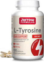 Jarrow Formulas L-Tirosina 500 mg - 200 Cápsulas (Pack de 2)