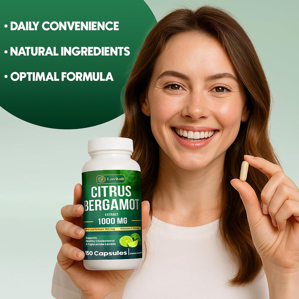 Extracto Concentrado de Bergamota Cítrica 25x, 1000mg por Dosis, 150 Cápsulas Vegetales - LaVitali
