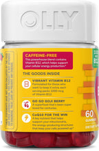 OLLY Extra Strength Daily Energy Gominolas de Vitamina B12, CoQ10 y Goji Berry - Sin Cafeína - 60 Gominolas Sabor Berry Yuzu