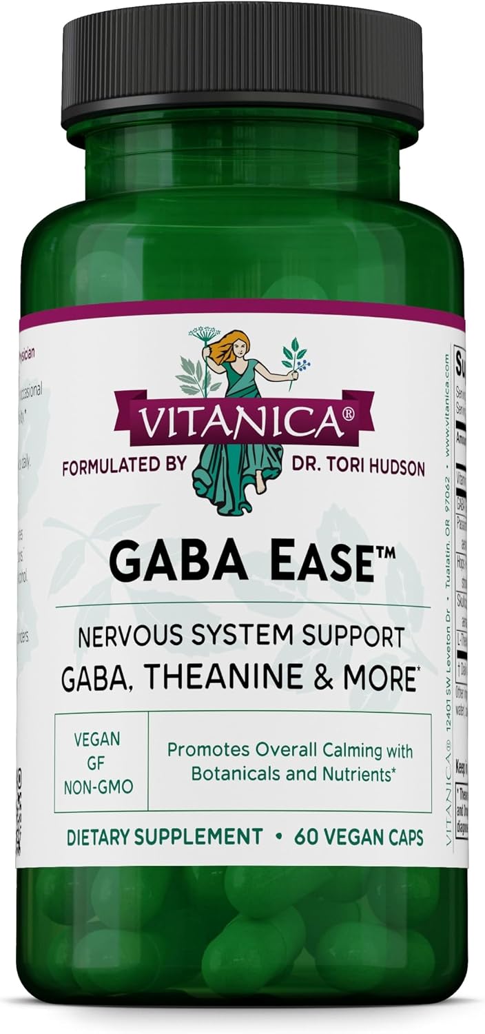 GABA Ease de Vitanica - 60 Cápsulas Veganas para Apoyo Calmante