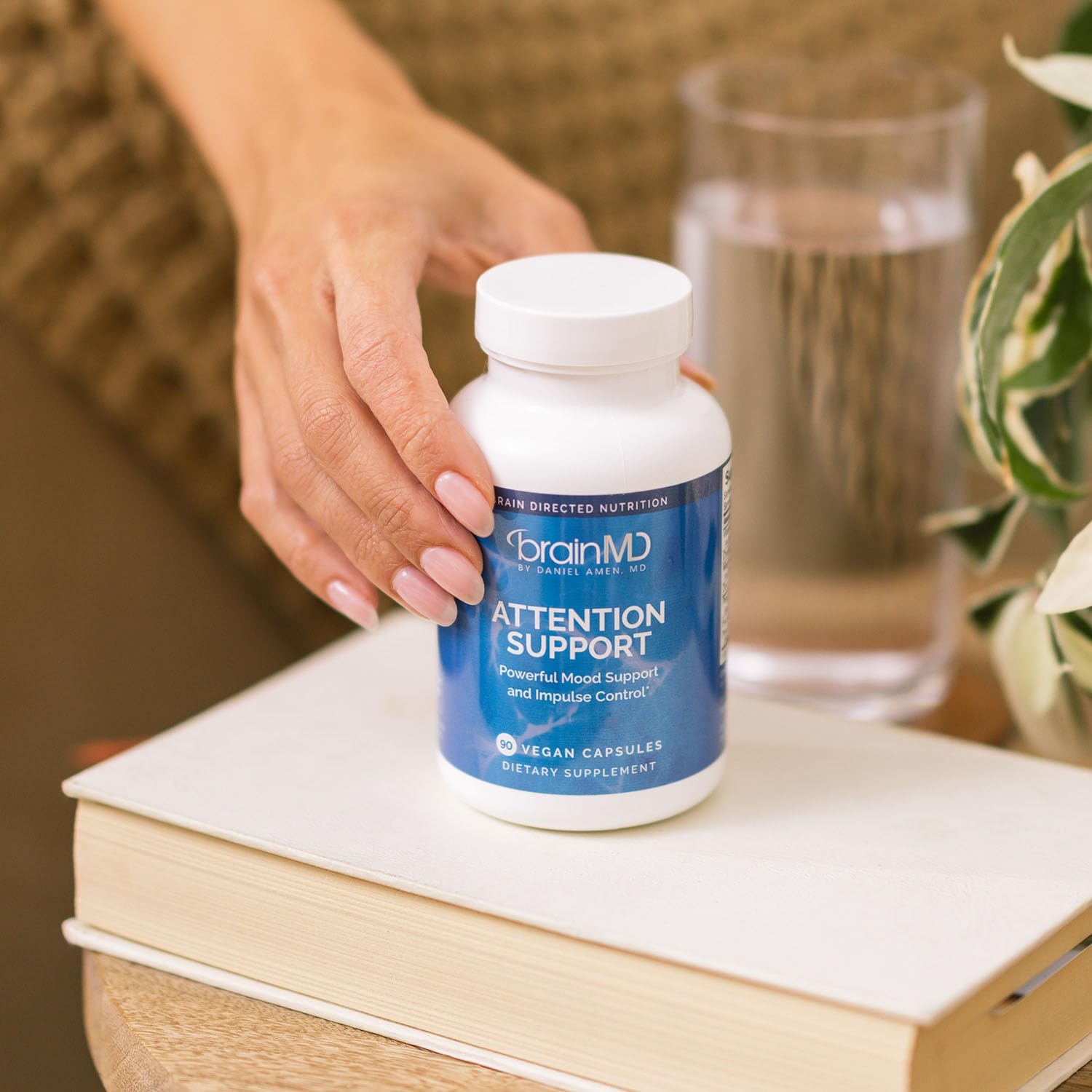 BRAINMD Dr. Amen Attention Support - 90 Cápsulas, Pack de 2 - Favorece la Concentración Mental y el Control de Impulsos - Sin Gluten - 60 Dosis