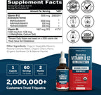 Triquetra Health BioActive Vitamin B12 5000 mcg - Gotas Sublinguales con 3 Formas Bioactivas