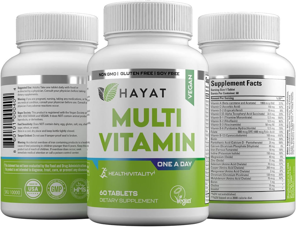 HAYAT Multivitamínico Natural Vegano - 60 Comprimidos