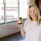 N1N Premium Blood Pressure Support con Espino Blanco e Hibisco, Suplemento Natural para la Circulación y Salud General, 90 Cápsulas