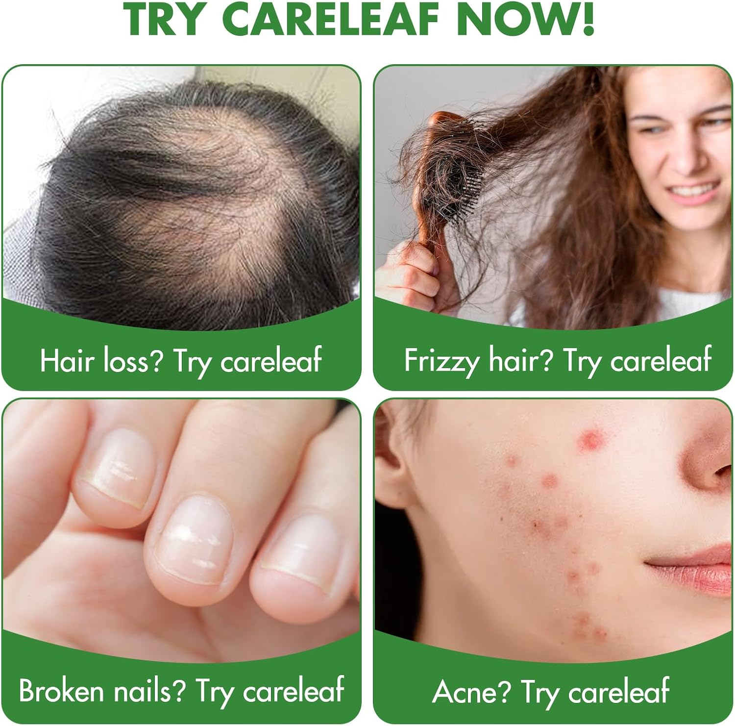 careleaf Biotina 10000mcg Gominolas con Colágeno y Queratina para Cabello, Piel y Uñas, 60 unidades, Sabor Naranja