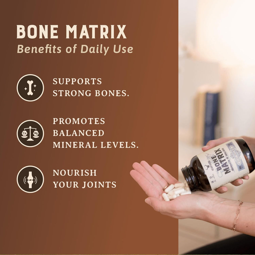 HEART & SOIL Grass Fed Bone Matrix — Matriz Ósea de Pasto 180 Cápsulas