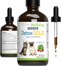 Pet Wellbeing Detox Gold para Perros y Gatos - Suplemento Herbal de Desintoxicación y Apoyo Inmunitario - 118 ml